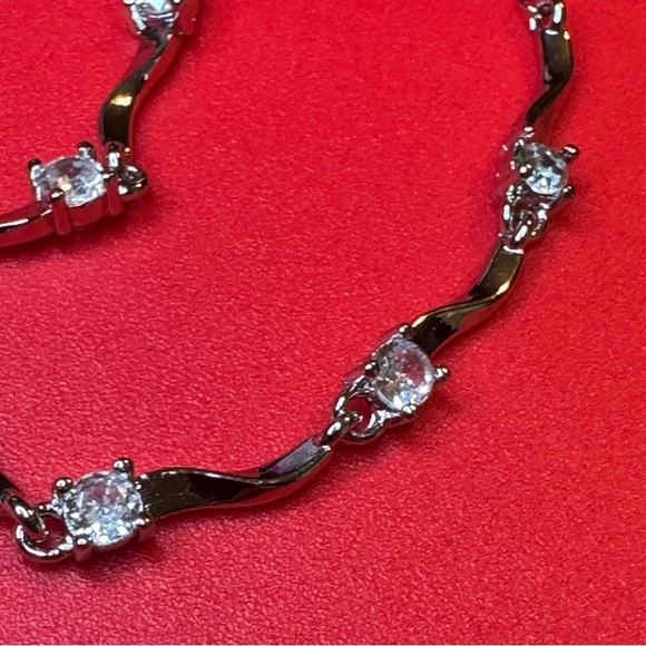Cubic Zirconia and 925 Sterling Silver Bracelet - Picture 3 of 4